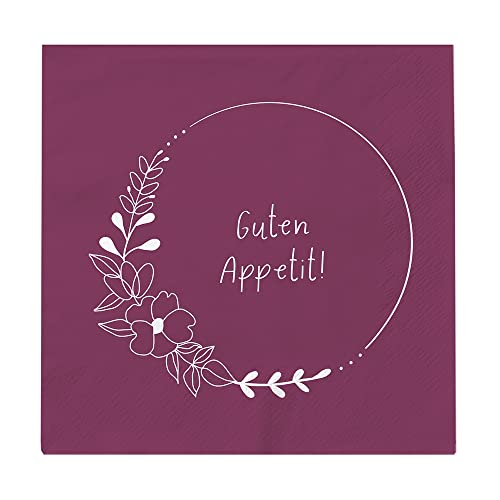 grafik-werkstatt-servietten-mit-spruch-guten-appetit-20-st-ck-12-5-x-12-5-cm-pur image 2