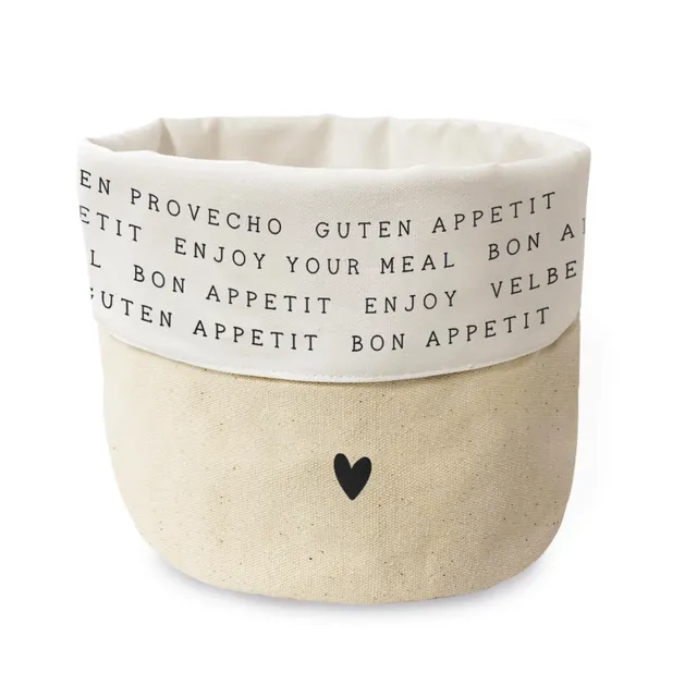 grafik-werkstatt-stoffk-rbchen-enjoy-your-meal-20-cm-baumwolle-brotkorb image 1