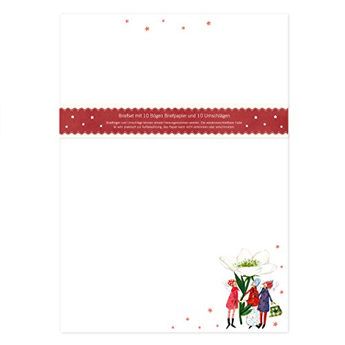 gr-tz-verlag-briefpapier-set-christrose-din-a4-mit-umschl-gen-blumen-vintage-cre image 2