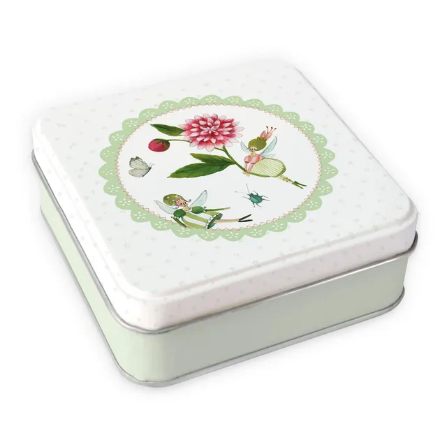 gr-tz-verlag-geschenkdose-blumenelfen-blechdose-klein-quadratisch-mit-deckel image 1