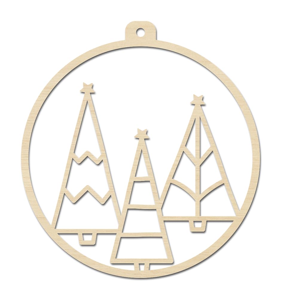 grafik-werkstatt-weihnachts-anh-nger-holz-tanne-braun-3-st-ck image 2