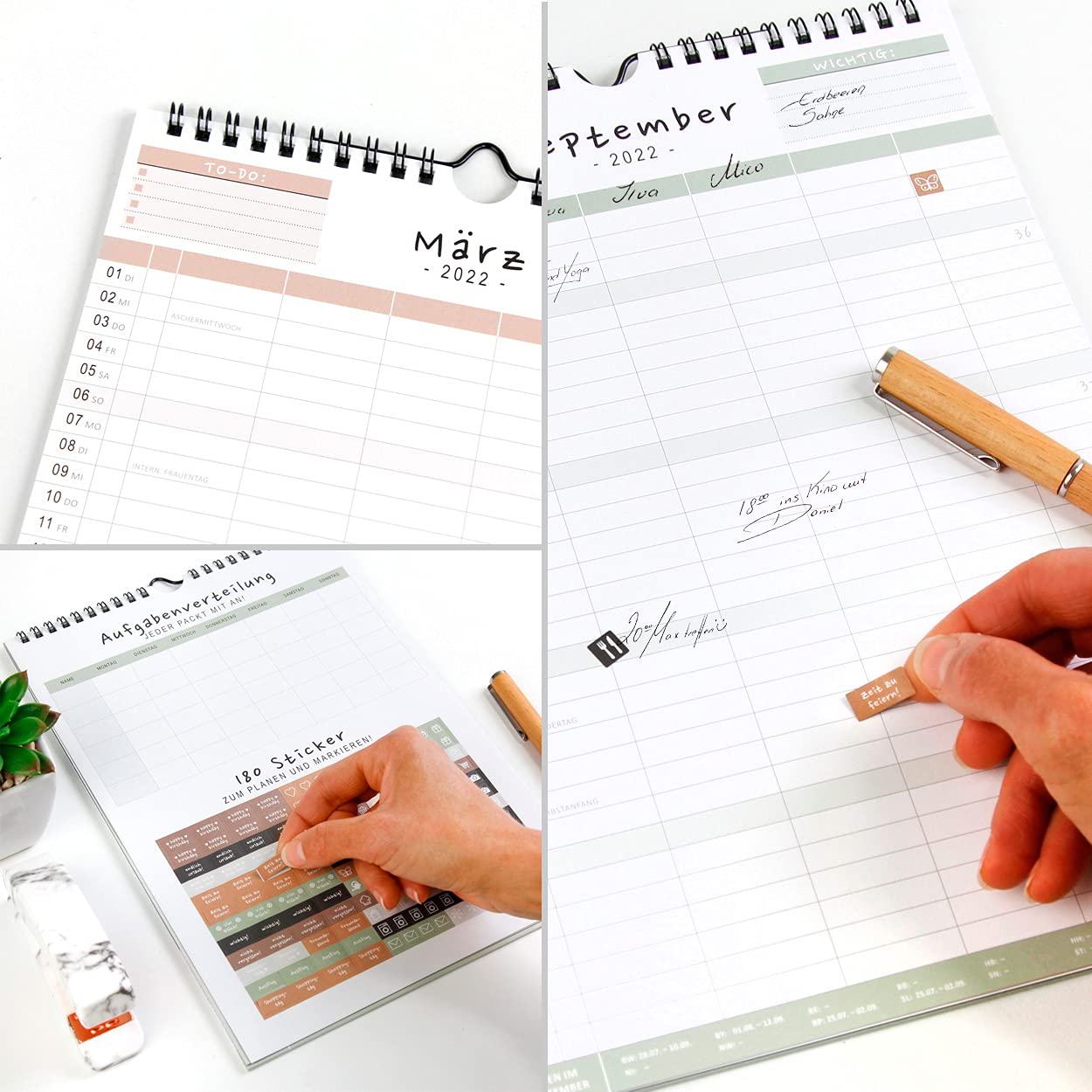 gr-tz-verlag-familienplaner-wandkalender-a4-5-spalten-mit-stickern image 2