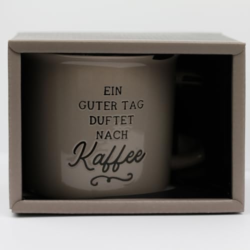 grafik-werkstatt-kaffeetasse-vintage-ein-guter-tag-keramik-becher-400-ml-grau image 8