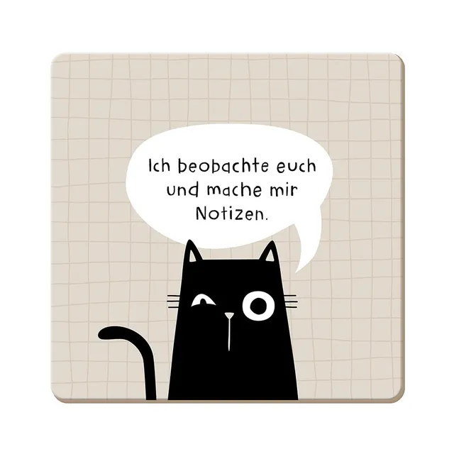 grafik-werkstatt-untersetzer-aus-kork-ich-beobachte-euch-bunt-9-5-x-9-5-cm image 1