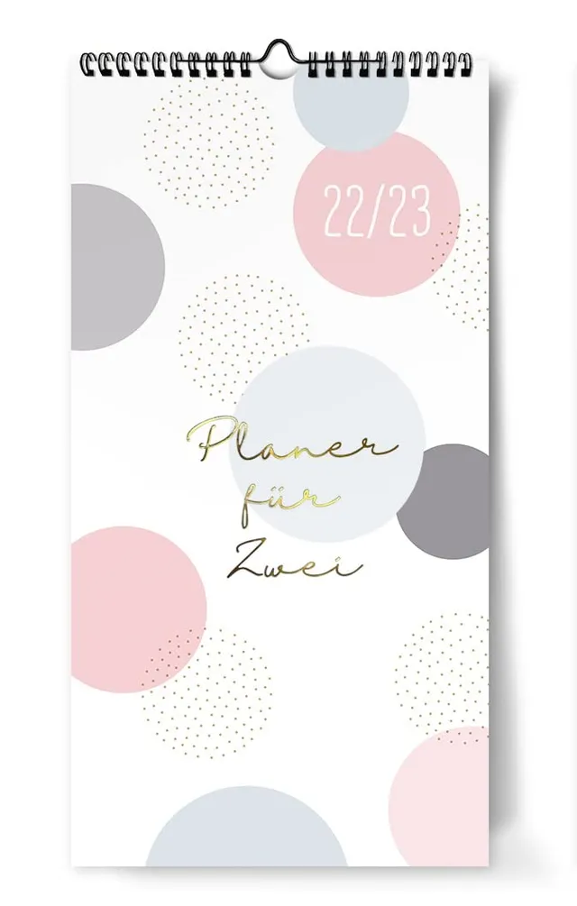 gr-tz-verlag-planer-f-r-zwei-2023-wandkalender-mit-3-spalten-blattgold-22-x-43-c image 1