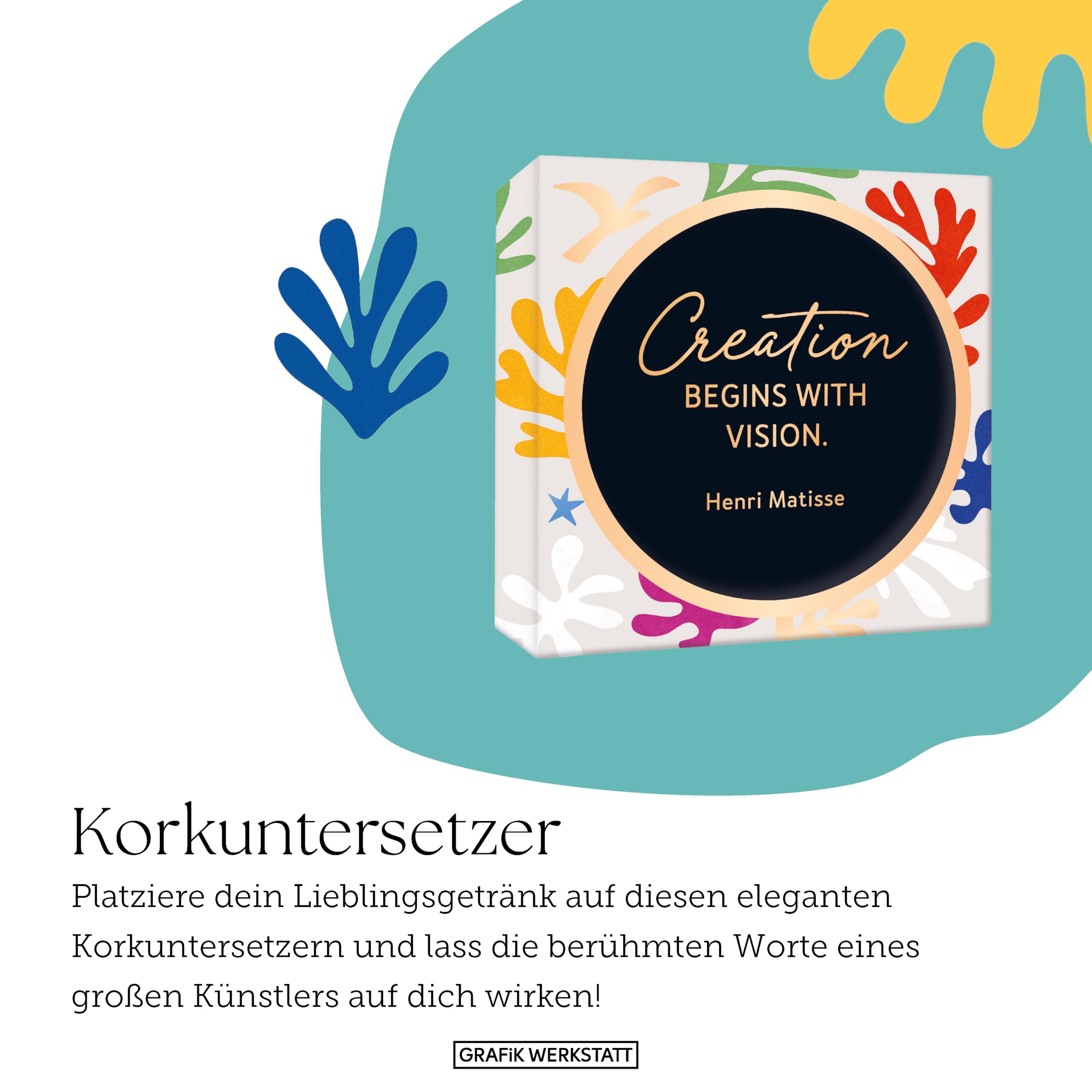 grafik-werkstatt-henri-matisse-kork-untersetzer-set-rund-6-st-ck-10-5-cm-6-farbe image 3