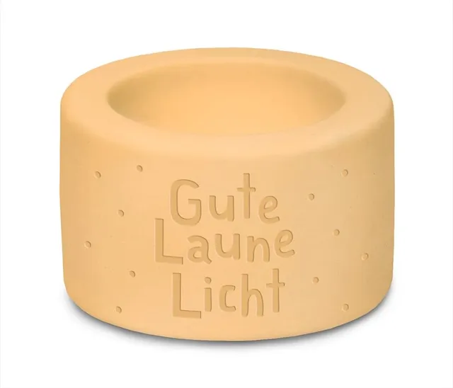grafik-werkstatt-gute-laune-licht-teelichthalter-wei-keramik image 1