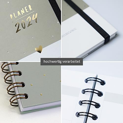 gr-tz-verlag-kalender-2024-buchkalender-a5-1-woche-2-seiten-ringbuch-gold image 8