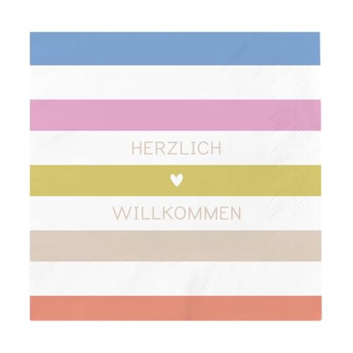 grafik-werkstatt-servietten-herzlich-willkommen-gelb-12-5x12-5-cm-20-st-ck image 2