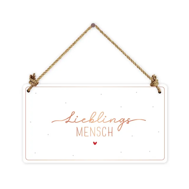 grafik-werkstatt-deko-schild-pappe-lieblingsmensch-wei-22x12-cm image 1