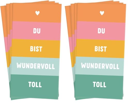 grafik-werkstatt-taschent-cher-mit-spruch-10-st-ck-du-bist-wundervoll image 4