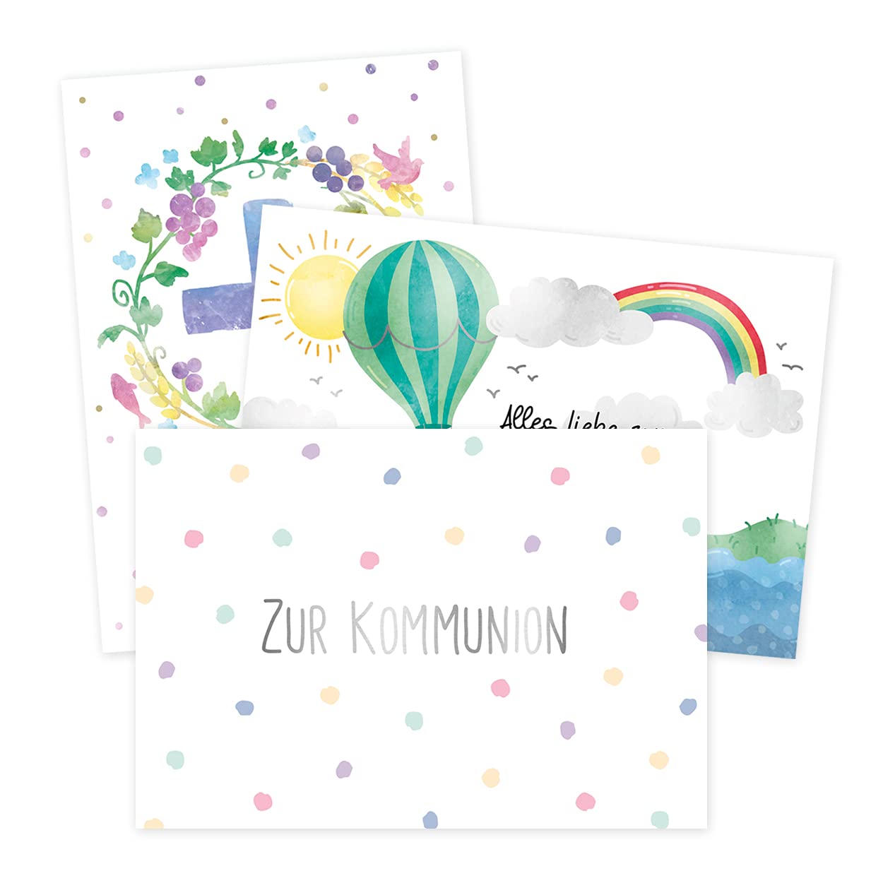 gr-tz-verlag-3er-set-gl-ckwunschkarten-kommunion-klappkarten-mit-umschlag image 1