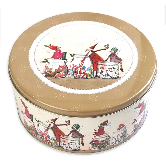 gr-tz-verlag-pl-tzchendose-weihnachtsleckereien-runde-keksdose-aus-blech-rot-bra image 1