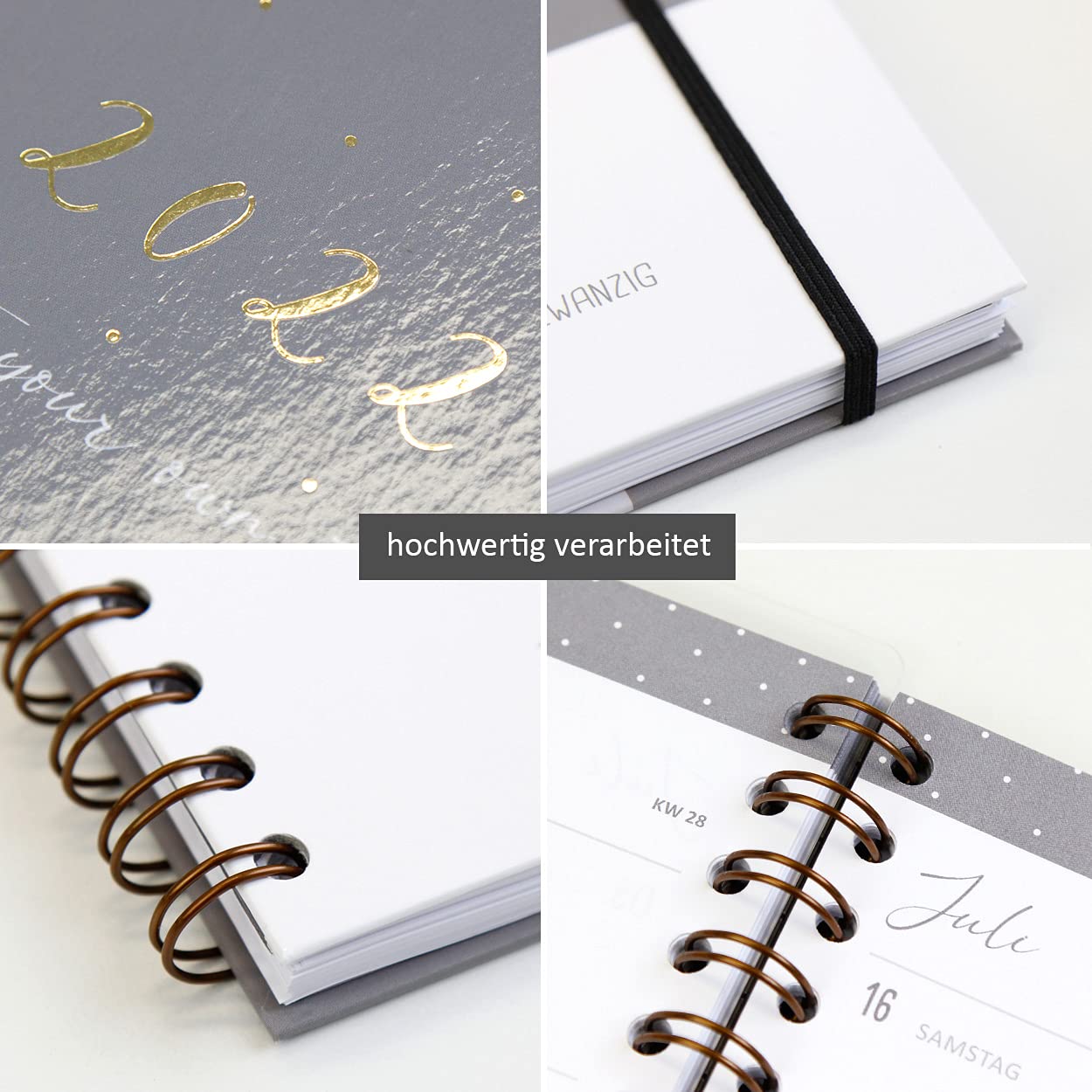 gr-tz-verlag-organizer-2022-a5-wochenplaner-2-seiten-pro-woche-goldfolie-ringbuc image 3