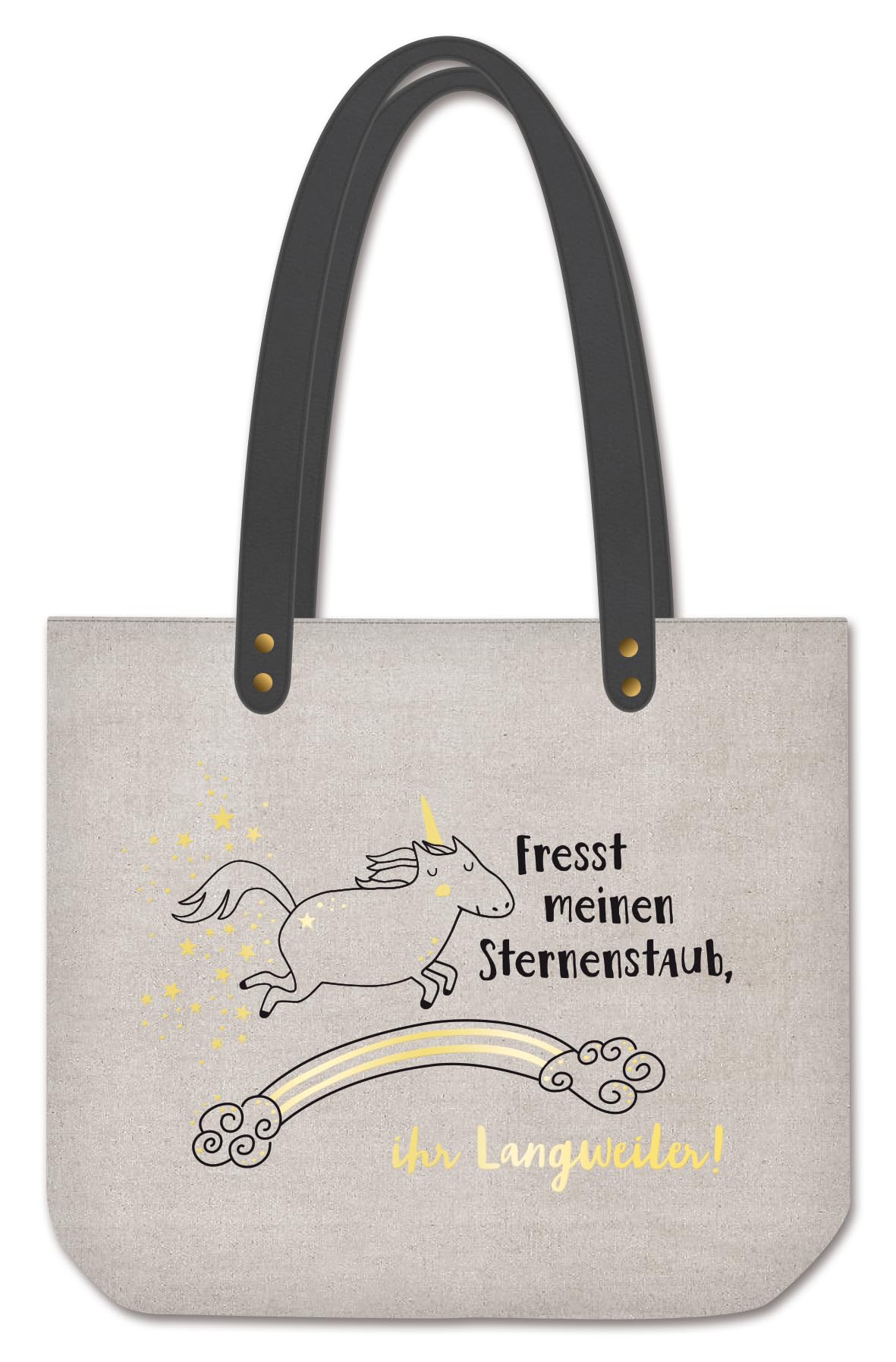 grafik-werkstatt-shopper-oohlala-damen-tasche-leinenoptik-schwarz-wei-25-liter image 5