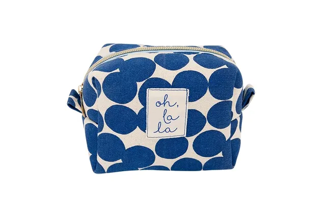 grafik-werkstatt-kosmetiktasche-make-up-schminktasche-blau-oh-la-la image 1