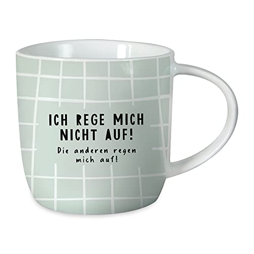 grafik-werkstatt-porzellan-kaffeetasse-300-ml-ich-reg-mich-nicht-auf-gr-n image 1