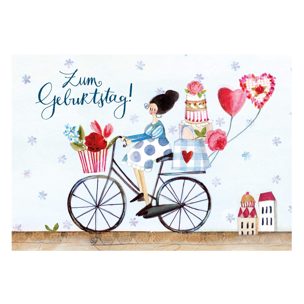 gr-tz-verlag-geburtstagskarten-10er-set-fahrrad-klappkarten-mit-umschlag-10-5-x- image 2